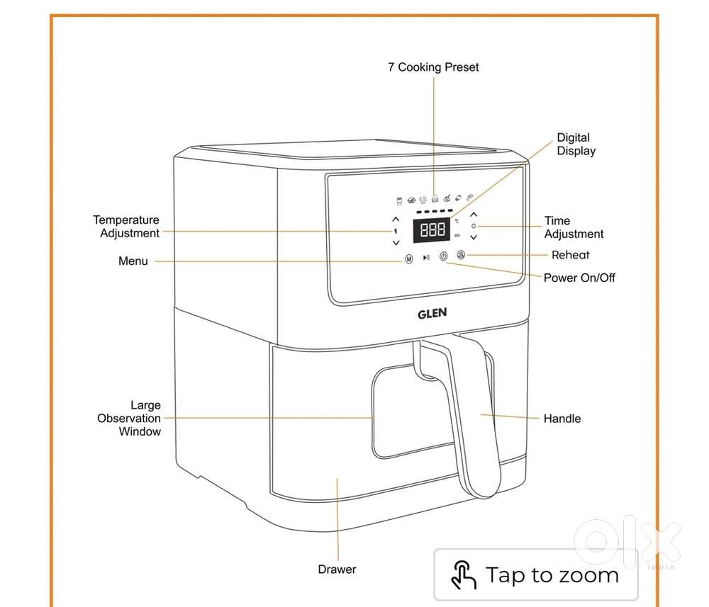 glen air digital fryer 3043 dss