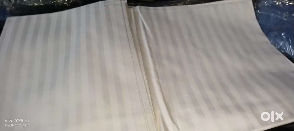 White Stripped Bedsheets Single, Double, King Size