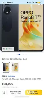 Oppo reno 8t 5g  8/128