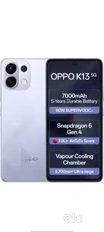 K13 5g 8/128 seal pack mobile 7000 mh battery ke sath