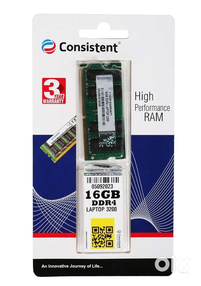 Consistent 16GB DDR4 Laptop RAM 3200Mhz