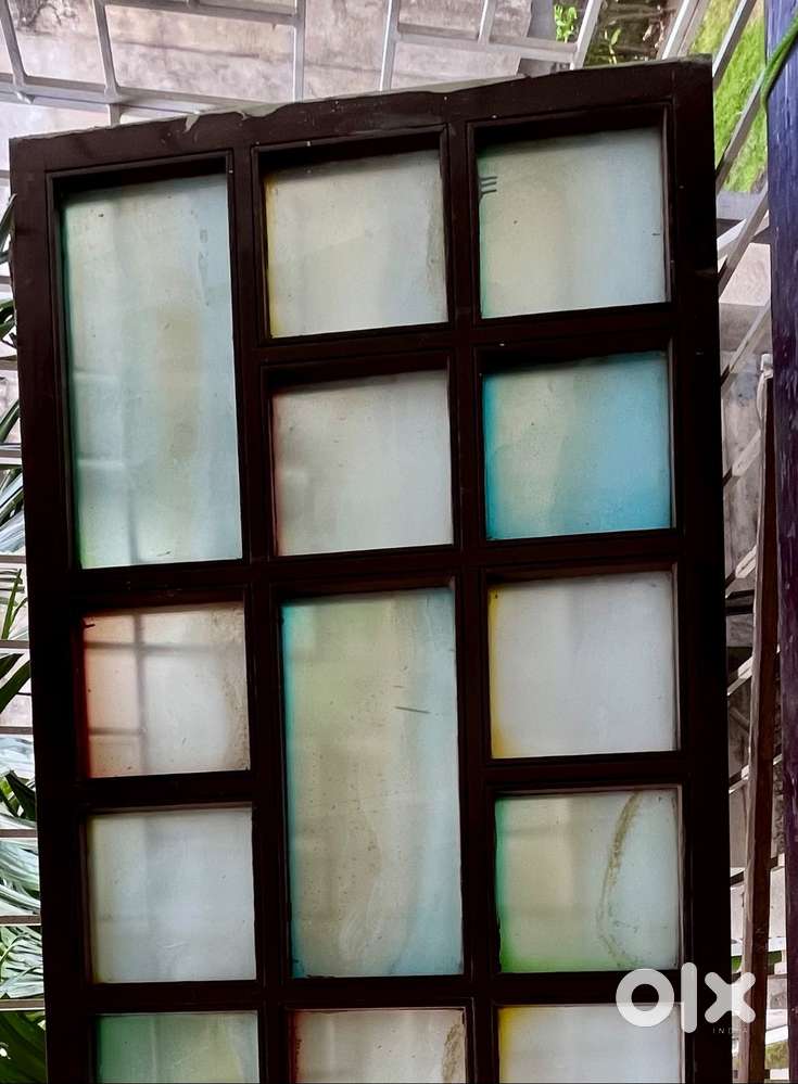 Wooden frame with glass fitting