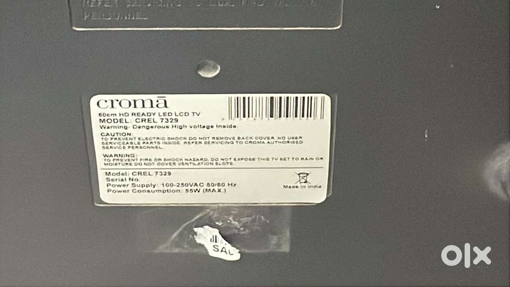 Croma tv 32 with original remote