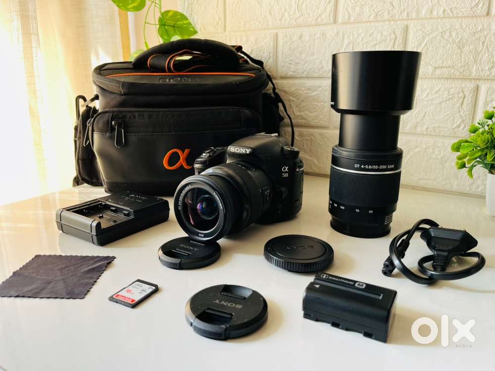 Sony a58 with 18-55mm and 55-200mm Lenses