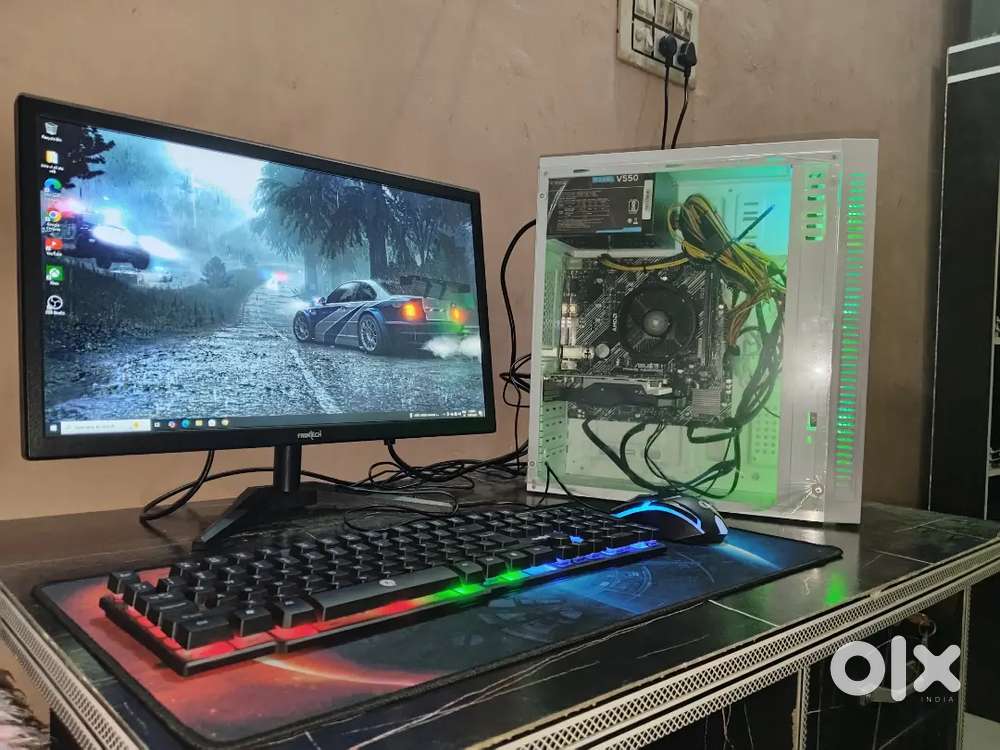 Full Gaming setup pc rysen 5 with rx550 graphics card