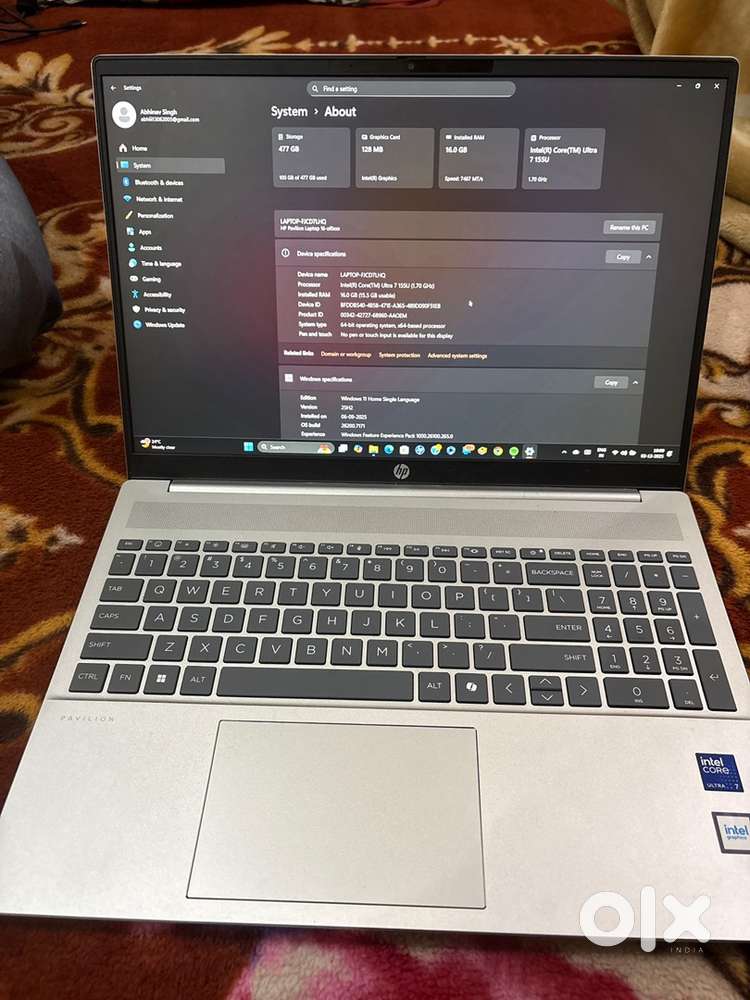 HP Pavilion 16-af0028TU Intel Core Ultra 7 155U Laptop Thin & Light