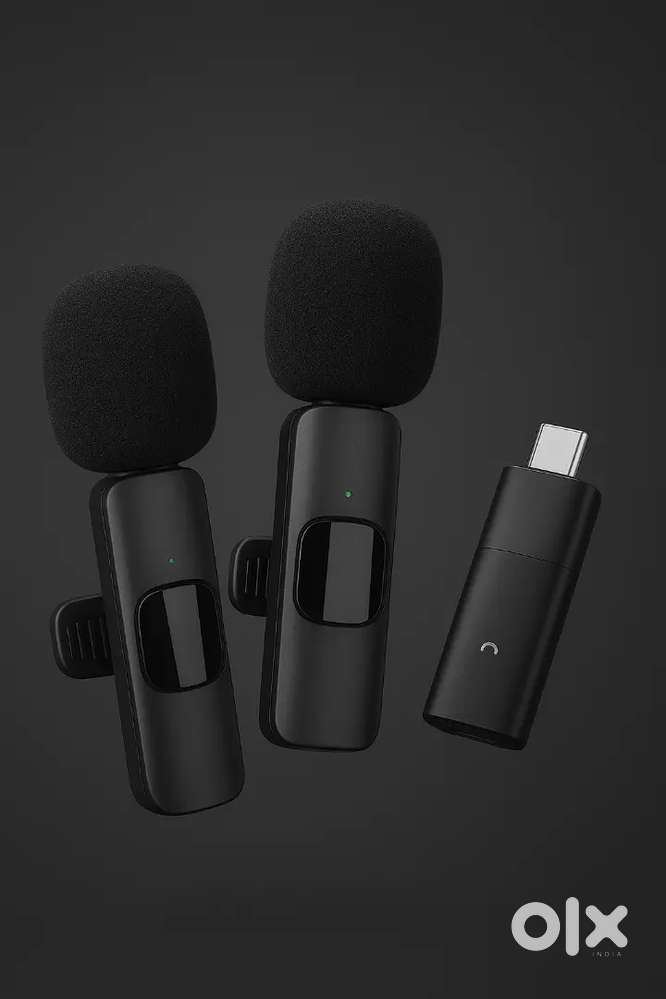 Wireless Lavalier Microphone iPhone Lightning+Android TypeC Compatible