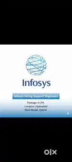 Urgent Requirement Infosys Technical Support Semi IT