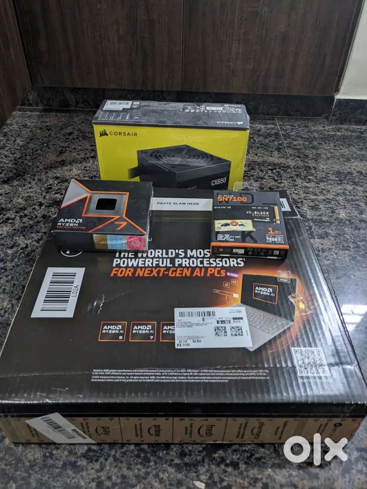 Ryzen 7 9700x SN7100 MSI B650M CORSAIR CX 650ini cabinet for mini pc