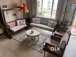 Pure Rose wood sofa set with swing and ratan cane designs