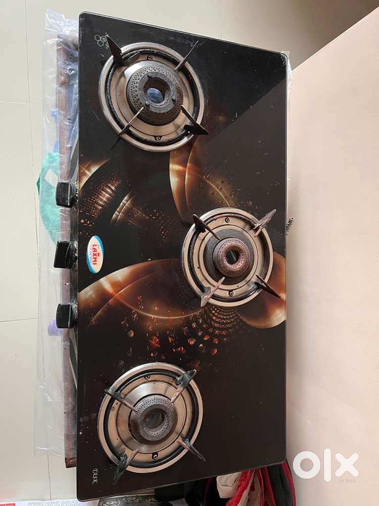3 burner Gas stove , Glass base