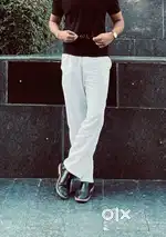 Men relaxed fit linen pant trousers