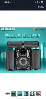 Gizmore giz squad 4115 4.1 bluetooth Home theater