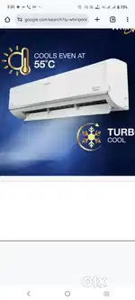 A good condition ac1.5ton whirlpool split ac for selling