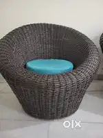 Cane Chairs (Set of 2) – Round with Cushions