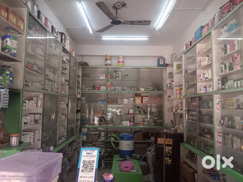 4 YEAR OLD RUNNING MEDICAL SHOP WITH STOCKS AND FURNITURE