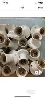 New White color Bulb Holders set of 18