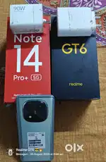 Redmi note 14 pro plus 12gb 512gb Realme gt6 16gb 512gb bill box charg