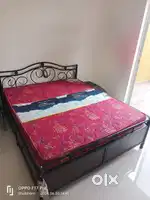 Metal+Wooden Bed With Storage On Rent