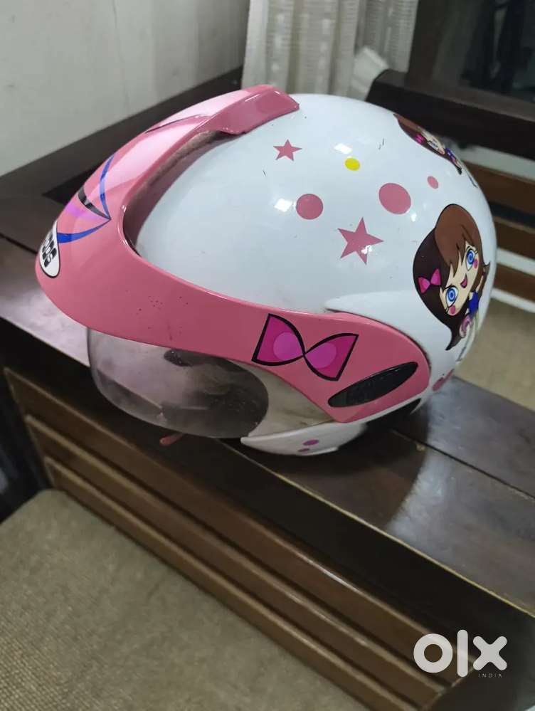 MARSHALL HELMET FOR  KIDS D1 DECOR WHITE & PINK GIRLS