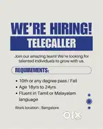 Hiring for female telecallers