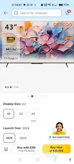 New SealPack 4K QLED Google Android Smart TV