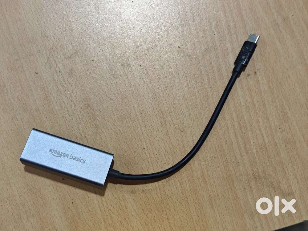 Amazon Basics USB-C to RJ45 Ethernet Adapter – Gigabit, Lightly Used