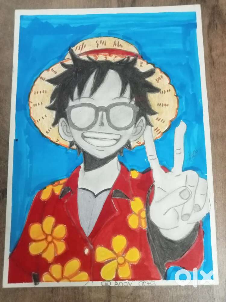 Luffy one piece drawing