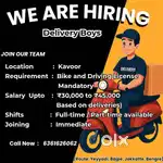 Delivery Boy Wanted in Kavoor – ₹15,000 Salary or ₹16/Delivery