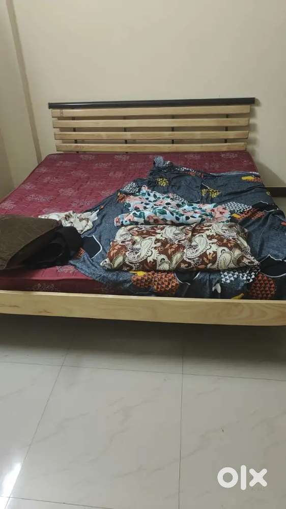 Double bed with mattress