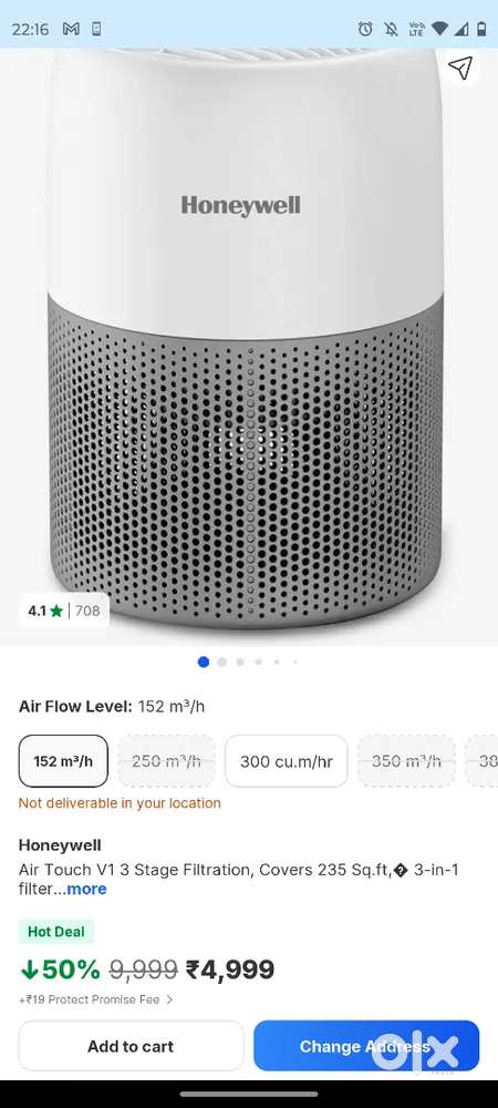 Brand new Honeywell Air PURIFIER V1 at 3999 only