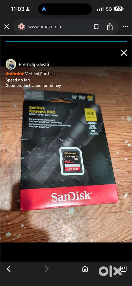 Sandisk pro extreme card 64 gb