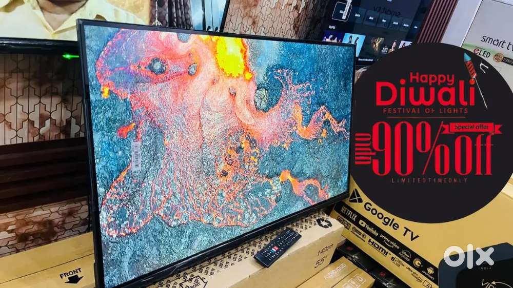 Diwali Offer 43” Smart LED TV  Android 12 Free Gift & Delivery