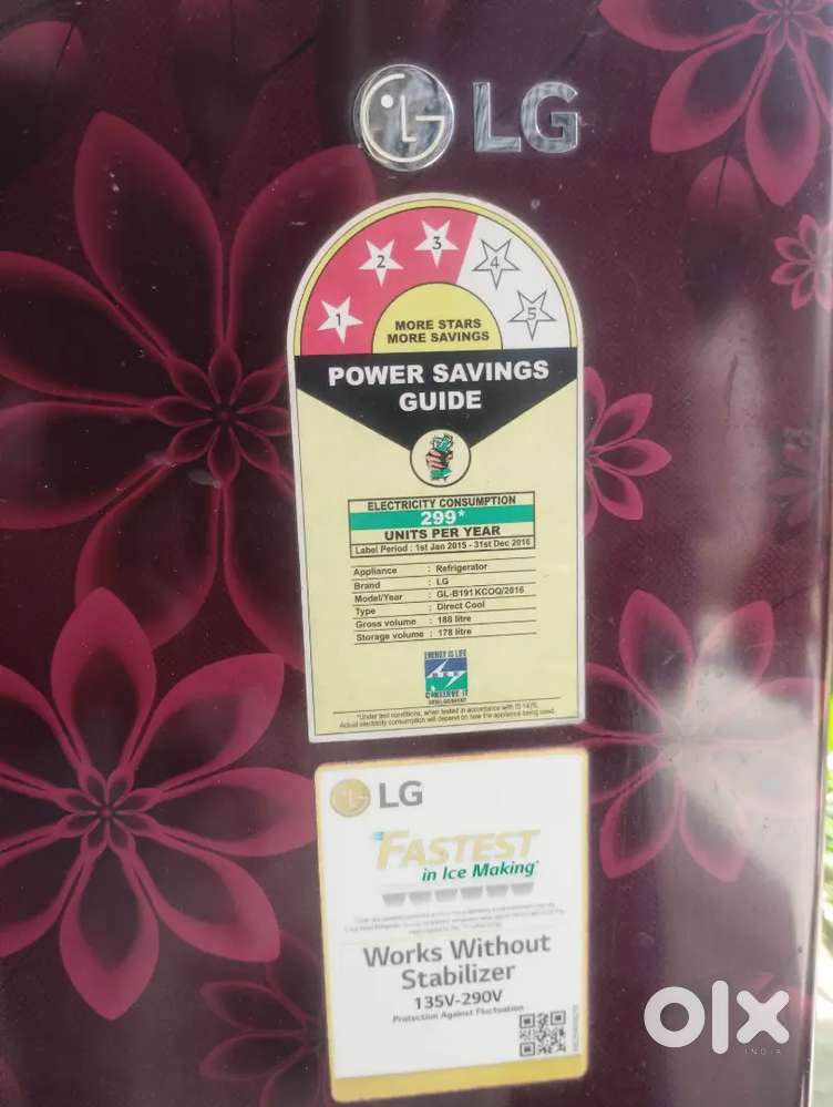 Lg 3 star fridge @5000