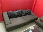 Elegant 3+2+1 seater sofa of ebony gautier brand