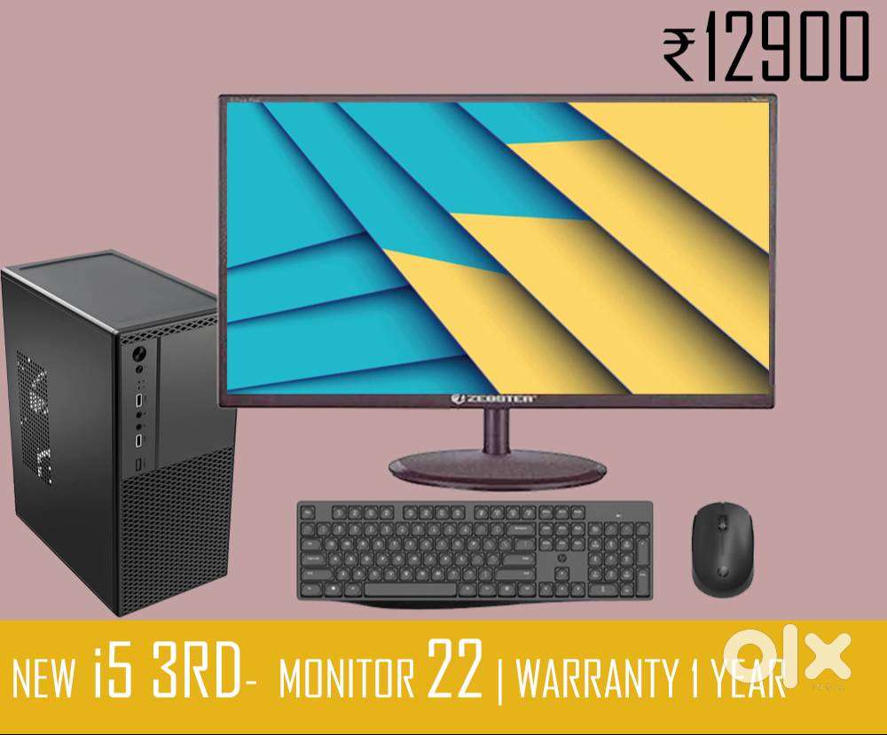 COMPUTER SET  MONITOR 22in CPU i5 3rd GEN  8GB RAM   GRAPHICS 2GB