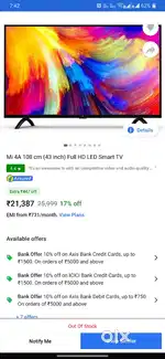 MI 4A TV 43 Inch Full HD LED Smart TV