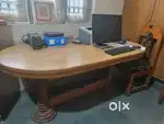All wood Dinning table with 6 wooden chairs