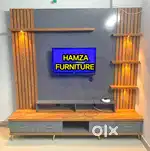 HAMZA FURNITURE NEW DESIGNER PARTICLE BOARD WOOD TV UNIT CABINET 6BY6
