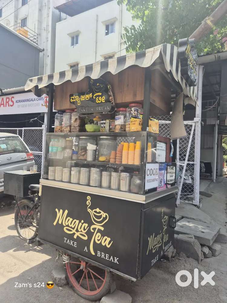 3 wheel Mobile tea Cart