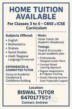 Home tuition anywhere in cuttack