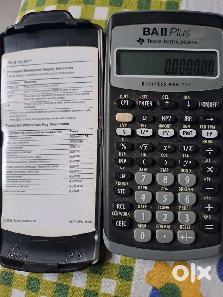 TEXAS BA 2 PLUS CALCULATOR FOR CFA FRM