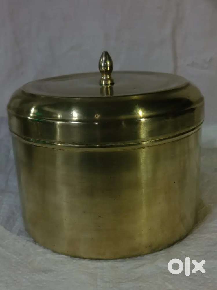 Antique pure brass solid heavy roti or chapati  box 18/20 cm.