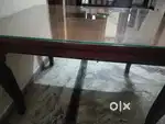 Dining table set( with glass top)