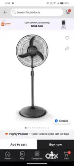 Pedestal fan in excellent condition
