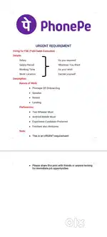 Hiring for FSE (Field Sales Executive