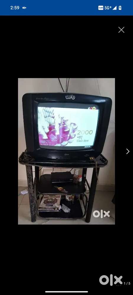 LG TELEVISION WITH SET TOP BOX AND TV STAND
