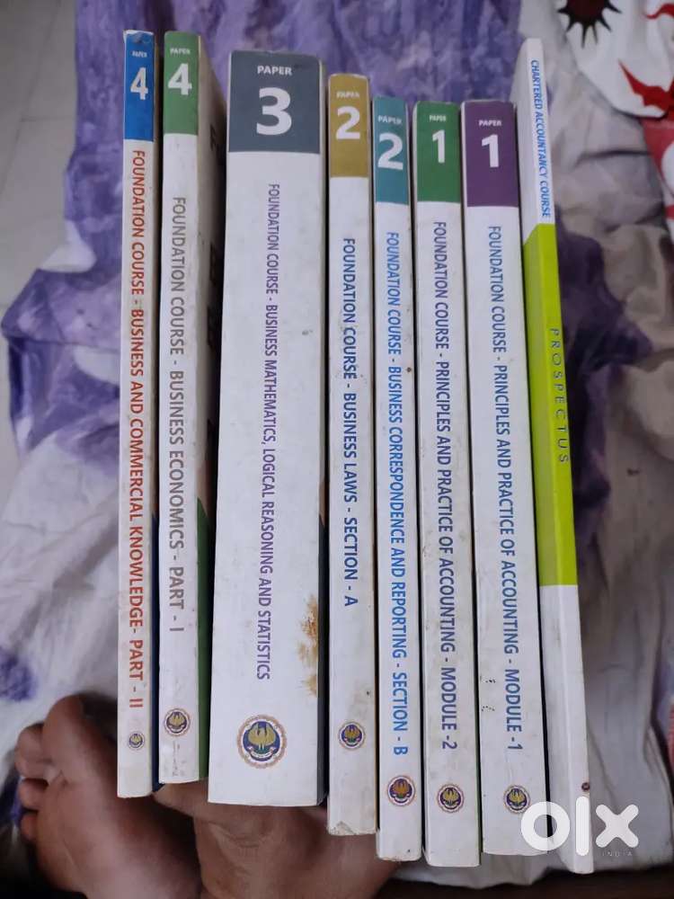 CA foundation books and Bcom delhi university books