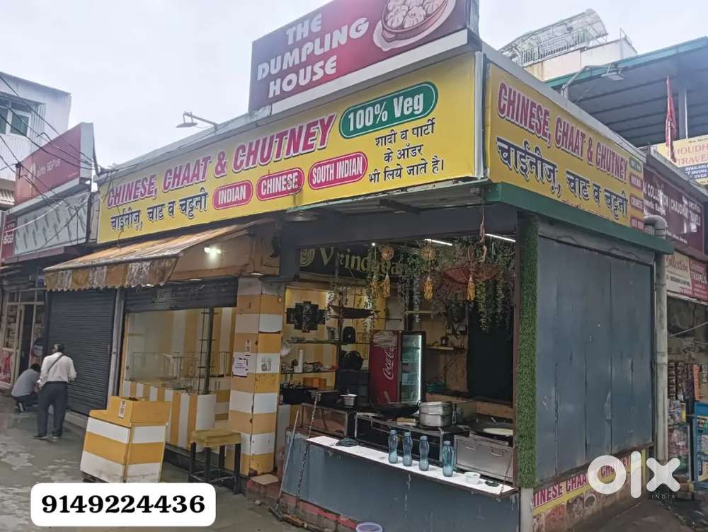 Shop for rent with all utensils and counters rent 30,000