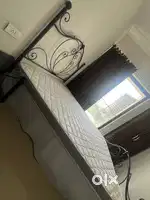 Vintage design queen bed without mattress